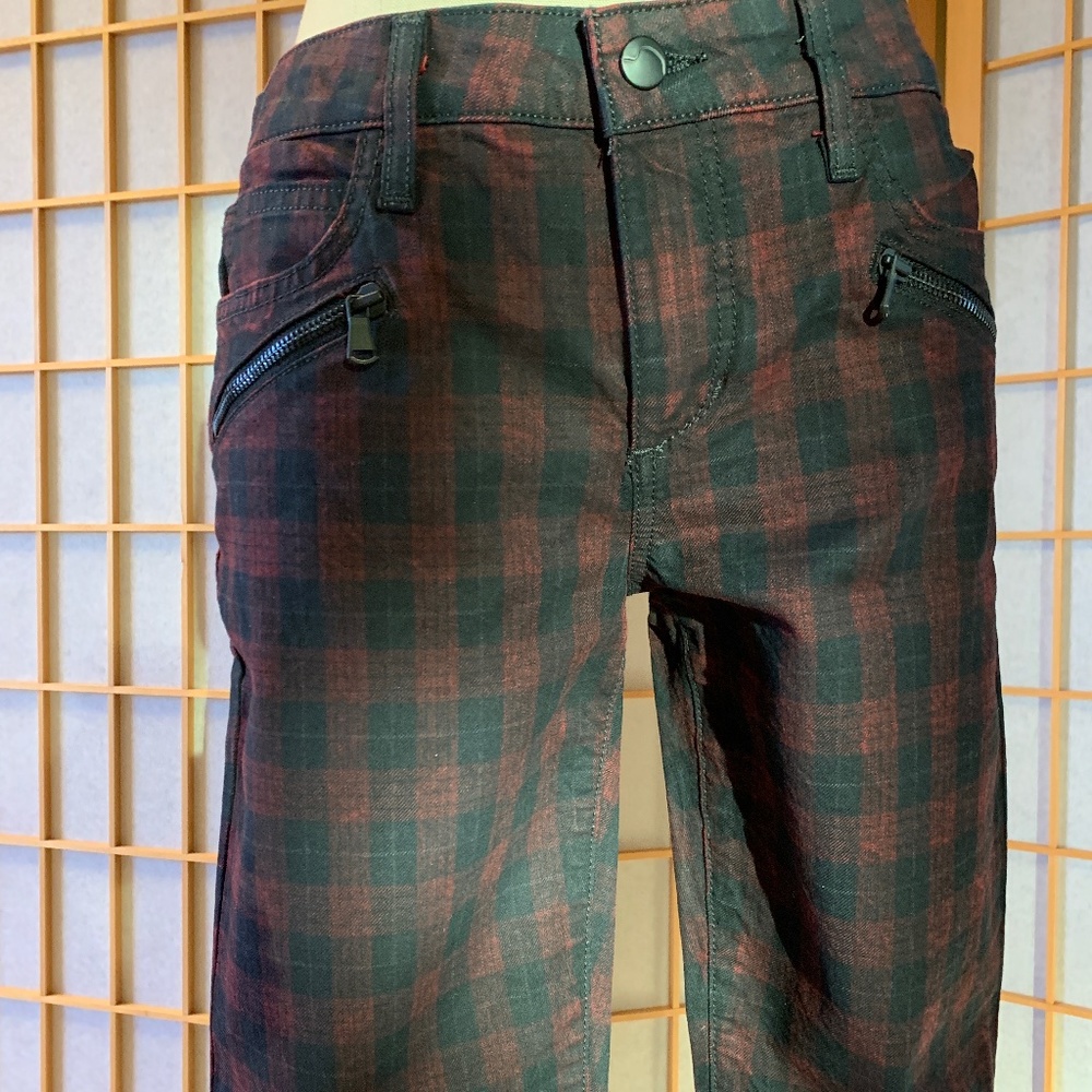 Black & red plaid Joe's jeans